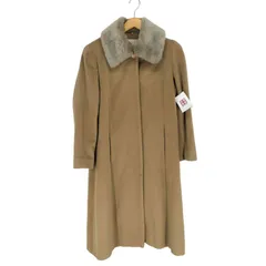 ユーズドフルギ USED古着 アンゴラ100 フォックスファー比翼ステンカラーコート レディース  9AR