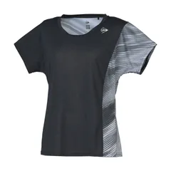 DUNLOP ダンロップ ゲームシャツ DAP-1523W テニス ウェア(レディース) (DAP1523W)、(BK)ブラツク