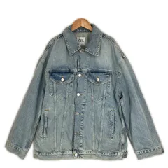 未使用品 ZARA ザラ 無地 秋冬 AW デニムジャケット コットン ブルー メンズ M【古着】【中古】【送料無料】