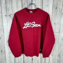 OLD L.L.BEAN × RUSSELL ATHLETIC 90s エルエルビーン ラッセル アスレティック コラボ 筆記体 ロゴ プリント Vガゼット 前V 裏起毛 スウェット スエット トレーナー YOUTH L サイズ