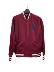 ♪3537 POLO RALPH LAUREN ポロ ラルフローレン ビッグポニー ジップアップ スエット生地 裏起毛 子供服 150 サイズ スエット 中古