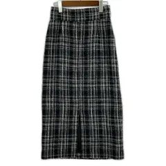 N.  エヌ ナチュラルビューティーベーシック  ツイードスカート sizeS/ブラック×ホワイト×グレー