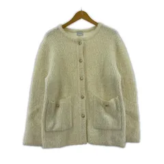 green label relaxing グリーンレーベルリラクシング   ツイードニットカーディガン/アイボリー