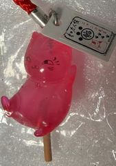e 나츠메 친구장 냥코 선생님 빨간색 사탕 세공 피겨 스트랩