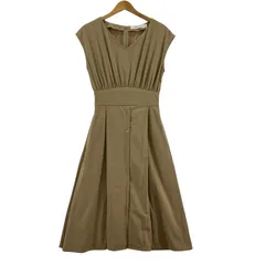 LAGUNAMOON ラグナムーン  フレンチスリーブワンピース sizeS/ベージュ