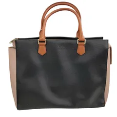 186005 現状品 Paul Smith ポール・スミス レザートートバッグ カラーブロック 2トーン　A4サイズ PWR612  ブラック くすみピンク レディース