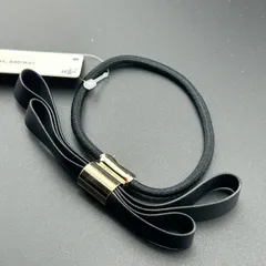 【新品】定価1540円 ヘアアクセサリー ヘアゴム ブラック リボン 大きめ シンプル キレイ 上品◆