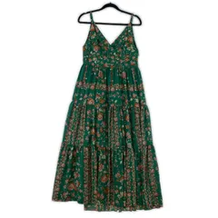 SIMPLICITE  サンプリシテ 花柄ノースリーブフレアワンピース size表記なし/グリーン