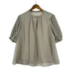 NATURAL BEAUTY BASIC ナチュラルビューティーベーシック   シアーブラウス sizeＭ/グレージュ