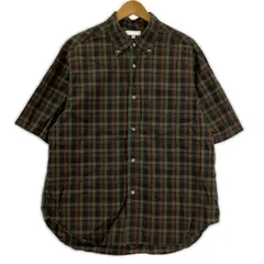 BEAUTY & YOUTH ビューティ&ユース ユナイテッドアローズ チェック半袖シャツ sizeＭ/グリーン×ブラック×ブラウン