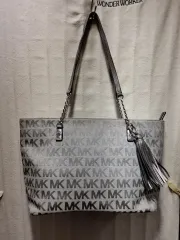 マイケルコース MK ロゴ シルバー トートバッグ
