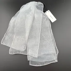 【新品】定価1430円 ヘアアクセサリー ヘアゴム グレー リボン 大きめ シンプル キレイ 上品◆