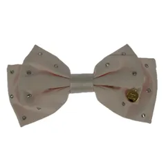 Maison de FLEUR メゾン ド フルール リボン ラインストーンバレッタ/ペールピンク