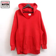 80s USA製 vintage Champion 無地 トリコタグ 2枚タグ 完全目無し リバースウィーブスウェットパーカー メンズ 表記XLサイズ