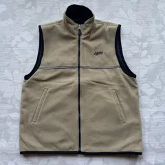 PUMA プーマ リバーシブル フリースベスト Lサイズ ネイビー / ベージュ