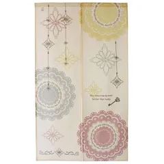 SunnyDayFabric のれん リラックスシリーズ クロッシェ柄 約幅85x丈150cm nczp-13687 0