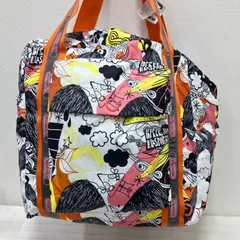 6305　LeSportsac　レスポートサック　アーティストインレジデンス　Artist In Residence　トートバッグ　ボストンバッグ　旅行用バッグ　大きめ　大容量　特大　レディース　軽量　カジュアル　キャラクター　ブラック　黒　オレンジ　ピンク