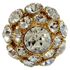 Kate spade(ケイトスペード) リング - クリア×ゴールド