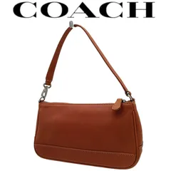 COACH　コーチ　ハンドバッグ　ポーチ　ミニ　ショルダーバッグ　アクセサリーポーチ　ブラウン　レザー　7785