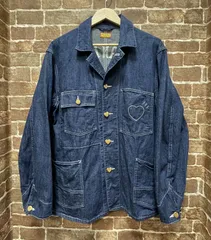 完売品 HUMAN MADE DENIM COVERALL JACKET ヒューマンメイド デニム カバーオール ジャケット ブルゾン ワークジャケット Mサイズ インディゴ ブルー HM30JK003 _68
