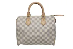 新品未使用品 LOUIS VUITTON ルイヴィトン スピーディ25 ハンドバッグ N41371 ダミエアズールキャンバス ホワイト ブラウン 中古 4b009336