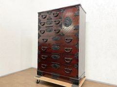 美品 伝統工芸 岩谷堂箪笥 欅 ケヤキ うるし 漆 整理箪笥 タンス