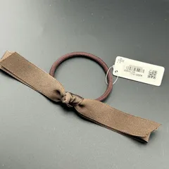 【新品】定価880円 ヘアアクセサリー ヘアゴム ブラウン リボン 大きめ シンプル 上品 可愛い◆