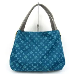 ラシット トートバッグ モノグラム ハンドバッグ 鞄 ブランド レディース ブルー russet 【中古】