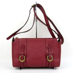 ダコタ キューブ ショルダーバッグ 本革 レザー 馬蹄金具 鞄 ブランド レディース ワインレッド Dakota 【中古】