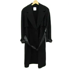 ユナイテッドトウキョウ トレンチコート アウター ロングコート ウール 日本製 レディース 1サイズ ブラック UNITED TOKYO 【中古】