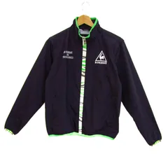 ルコックスポルティフ ブルゾン ジャケット アウター ゴルフウエア レディース Mサイズ 黒×白 le coq sportif 【中古】
