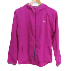 アンダーアーマー パーカー トップス ジップアップ スポーツウエア レディース MDサイズ パープル UNDER ARMOUR 【中古】
