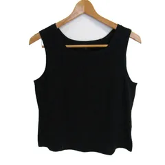 バーバリーロンドン ニット トップス ノースリーブ 大きいサイズ レディース 15サイズ ブラック BURBERRY LONDON 【中古】