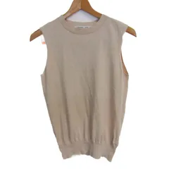 スタニングルアー ニット トップスノースリーブ コットン レディース Mサイズ ベージュ STUNNING LURE 【中古】