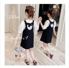 B新品120cm♡ジャンパースカートセットアップ キッズ フォーマル 結婚式