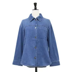 theory luxe セオリーリュクス ジャケット ブルー サイズ:S32(XS) | 25春夏 デニムシャツ ジャケット | Slate Denim Ivane Shirt | Gジャン 長袖 コットン ウォッシュ加工【レディース】【中古】
