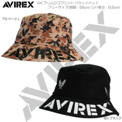 AVIREX アヴィレックス AX ブリムロゴプリント バケットハット アウトドア タウン カジュアル UV対策 81264200のサムネイル