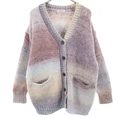 FREAK'S STORE フリークスストア グラデーション 長袖 ニットカーディガン F パープル系 レディース 古着