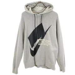 NIKE ナイキ 長袖 スウェットパーカー S グレー 裏起毛 プルオーバー メンズ 古着