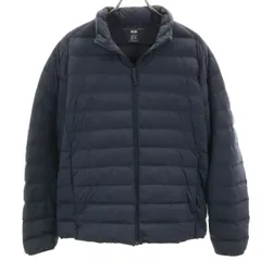 UNIQLO ユニクロ ウルトラライトダウンジャケット L ネイビー 収納袋付き ビッグサイズ メンズ 古着