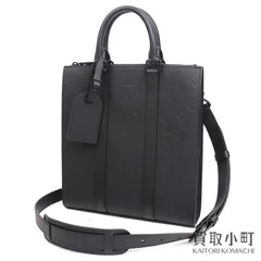 ルイヴィトン M59960 サックプラ クロス ノワール モノグラム トリヨンレザー 2WAYショルダー トート ハンドバッグ 縦型 LV SAC PLAT CROSS