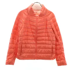 UNIQLO ユニクロ ウルトラライトダウンジャケット M オレンジピンク系 収納袋付き レディース 古着