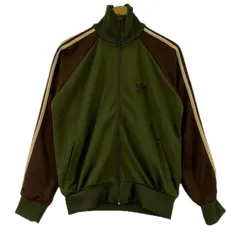 adidas  アディダス    ジップアップジャケット sizeM/カーキ×ブラウン
