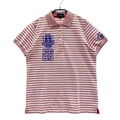 サイズ：1 PEARLY GATES パーリーゲイツ  半袖ポロシャツ ボーダー柄 レッド系 [240101550628] ゴルフウェア レディース ストスト