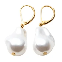 【A：ゴールド×ピアス】[Cream dot. クリームドット公式] ピアス レディース   9タイプ 金属アレルギー ニッケルフリー バロックパール風 淡水パール風 大粒 揺れる キャッチレス フレンチフック 大人 上品 エレガント  
