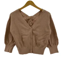 JILL by JILLSTUART ジルバイジルスチュアート バックレースアップカーディガン sizeFR/ピンクベージュ