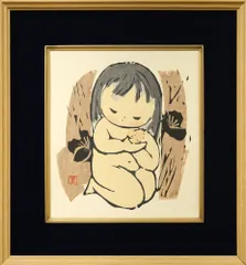 河野薫（Kaoru Kawano）木版画「花ざかり」箱入り美品 河野薫（Kaoru Kawano）木版画「花ざかり」箱入り美品 ☆河野薫『金魚』木