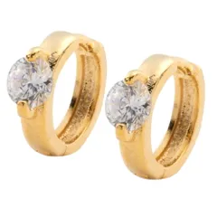 【B：ゴールド×ピアス】[Cream dot. クリームドット公式] ピアス レディース   2サイズ フープ 金属アレルギー ニッケルフリー 小さめ 極小 中折れ キャッチレス 一粒ビジュー ミニ 大人 上品  