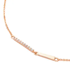 【ピンクゴールド×ワンサイズ】[Cream dot. クリームドット公式] ブレスレット レディース   金属アレルギー ニッケルフリー キュービックジルコニア ビジュー バー 大人 上品 エレガント きれいめ シンプル  