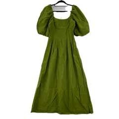 ZARA ザラ バルーンスリーブ ロングワンピース sizeEUR XS/ライトグリーン系